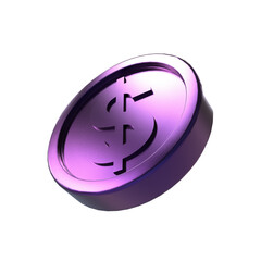 3d illustration USA dollar coin icon money 3d render
