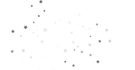 Group of silver stars isolated on white background. - png transparent