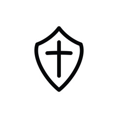 Fototapeta premium Antivirus icon. Guard symbol. Shield vector icon. Protection flat sign design. Anti virus shield pictogram. UX UI icon