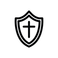 Antivirus icon. Guard symbol. Shield vector icon. Protection flat sign design. Anti virus shield pictogram. UX UI icon