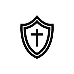 Obraz premium Antivirus icon. Guard symbol. Shield vector icon. Protection flat sign design. Anti virus shield pictogram. UX UI icon