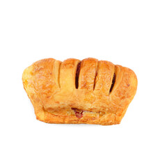 Baking, sweet bun isolated on white background.