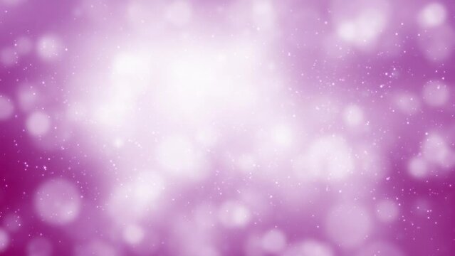 Bright pink colored bokeh with flickering dots loop animation. Concept holidays copy space background.