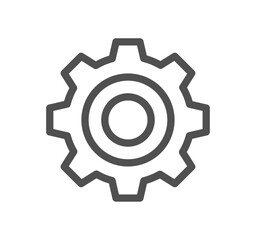Gear related icon outline and linear vector.
