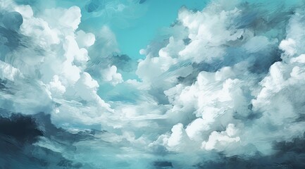 the background image has clouds falling to the cloud level Generative Ai