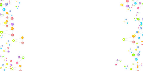 Social media marketing icons internet tags target