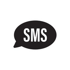 SMS vector icon. SMS bubble chat flat sign design. Message symbol pictogram. UX UI icon