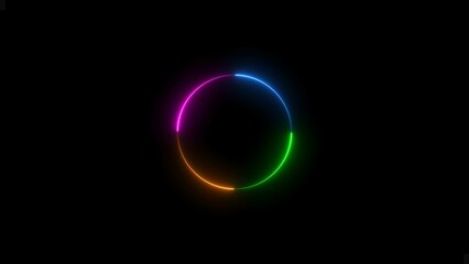 abstract beautiful  neon light loading circle  illustration  background