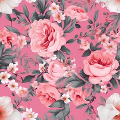 pink floral embrace seamless backgrounds