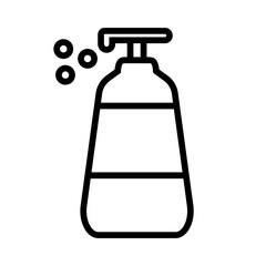 Simple shampoo bottle icon. Hair care. Vector.