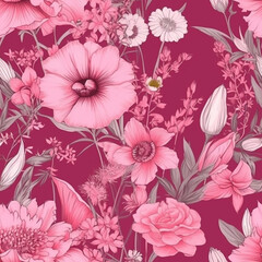 pink floral sensation backgrounds