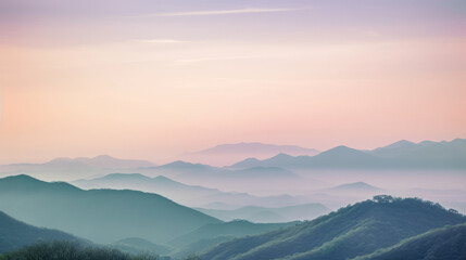 Obraz premium Mountain minimalist background. Illustration AI Generative.