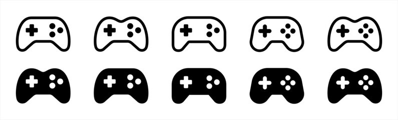 Game console icon. Video game controller simple black style symbol sign for apps and website, vector illustration. © Evolvect