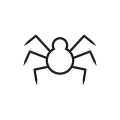 Spider vector icon. Insect flat sign design. Spider symbol pictogram. UX UI icon