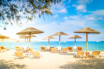 Romantic beach at greek island