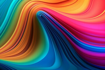 3D colourful abstract background, Generative AI