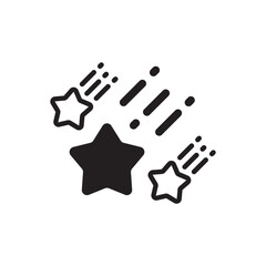 Star vector icon. Shooting star icon. Falling star flat sign design. UX UI icon