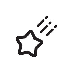 Star vector icon. Shooting star icon. Falling star flat sign design. UX UI icon