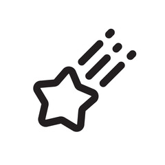 Star vector icon. Shooting star icon. Falling star flat sign design. UX UI icon