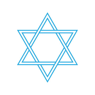 star of david.Jewish Star of David.Symbol with simple design.Hanukkah