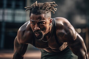 Fototapeta premium action shots of athletes in motion