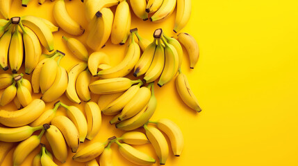 Bananas sobre fundo amarelo