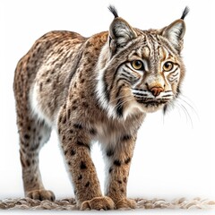 Obraz premium Bobcat isolated on white background (Generative AI)