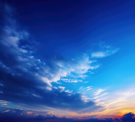gradient sunset sky. peaceful landscape fantasy sky.