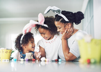 A daughter is someone you dream with. a mother spending time with her daughters at home.