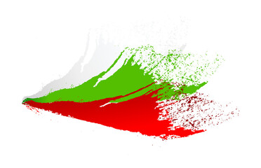 Brush painted flag of Bulgaria
