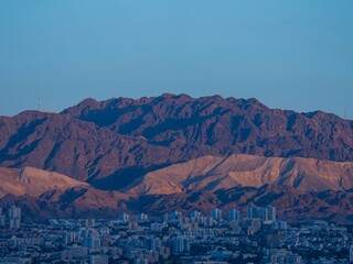 Palestine view from jordan aqaba