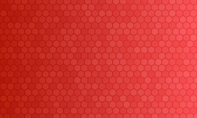 Geometric red abstract background with hexagons.