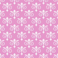 Floral pattern wallpaper baroque damask.