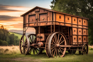 Fototapeta na wymiar old farm wagon