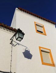 Fototapeta na wymiar Typical Portuguese facade in Evora town