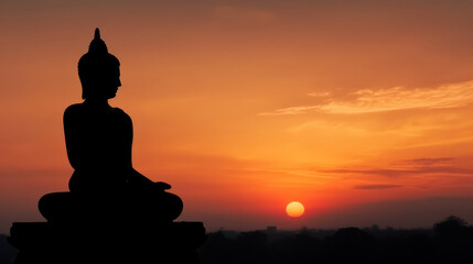 Buddha background. Illustration AI Generative.