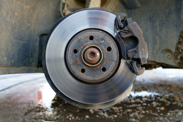 break system wheel of the car