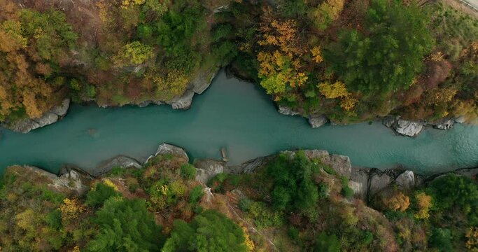 River in New Zealand during Autumn