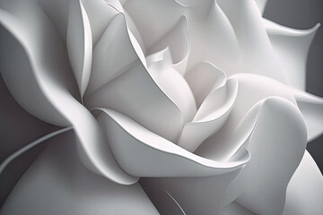 White flower. Decorative design element, generative ai