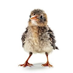 Baby Finch isolated on white (generative AI)