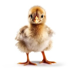 Baby Chicken isolated on white (generative AI)