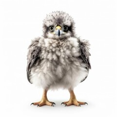 Baby Falcon isolated on white (generative AI)