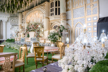 Indonesian outdoor wedding decoration from another customs and culture