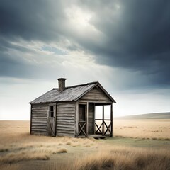 An abandoned shack in the middle of nowhere (Ai Generated)