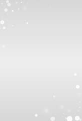 Silver Snowfall Vector Grey Background. Winter
