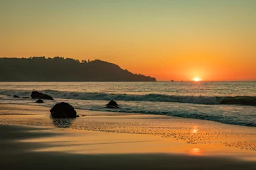 Selbstklebende Fototapete Baker Strand, San Francisco Golden Gate and Baker Beach Sunset