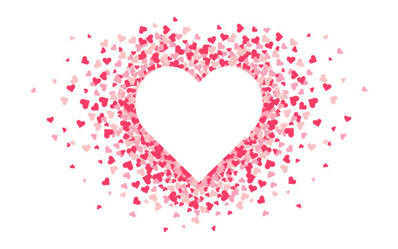 explosion of hearts in the shape of a heart, celabration, mother's day, love, vector