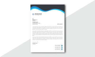 abstract letterhead Design modern Business letterhead design template. modern company letterhead Template. modern corporate letterhead template design. Clean professional corporate company letterhead.