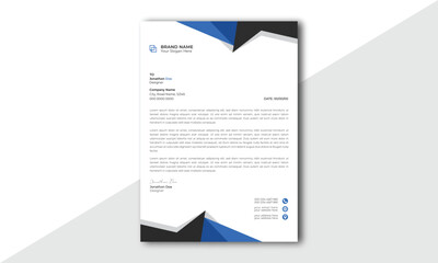 abstract letterhead Design modern Business letterhead design template. modern company letterhead Template. modern corporate letterhead template design. Clean professional corporate company letterhead.
