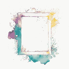 Fototapeta na wymiar Beautiful vector illustration of a vertical frame with abstract watercolor texture
